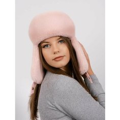 Шапка ушанка , размер 57-59, розовый Нет бренда