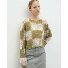 Джемпер Gloria Jeans, размер S (40-42), , белый, зеленый