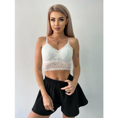 Бюстгальтер H&C Underwear Топ кружевной, топ женский, размер XL, белый