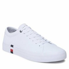 Кроссовки Tommy Jeans CORPORATE LEATHER DE, размер 44 EU, белый