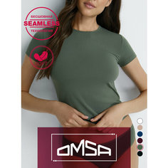 Футболка Omsa, размер 48 (L), коричневый