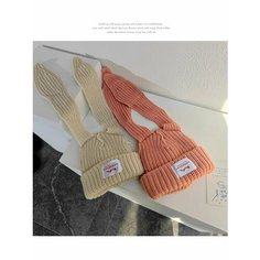 Шапка бини , размер 54-58, бежевый Luxe Belt