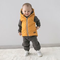 Жилет KinDerlitto, размер 74-80, 00112 горчичный