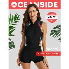 Купальник OCEANSIDE Sport+, размер L, желтый, черный, красный, синий