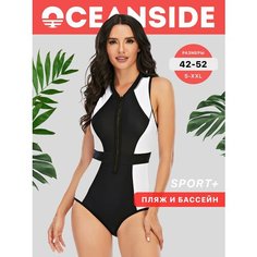 Купальник OCEANSIDE Sport+, размер 2XL, черный, белый
