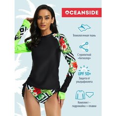 Купальник OCEANSIDE Sport, размер L, белый, красный, черный