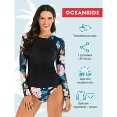 Купальник OCEANSIDE Sport, размер S, желтый, черный, белый
