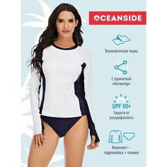 Купальник OCEANSIDE Sport, размер S, белый/темно-синий