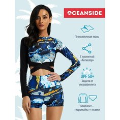 Купальник OCEANSIDE Sport+, размер L, желтый, черный, белый