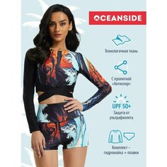 Купальник OCEANSIDE Sport+, размер XL, желтый, черный, оранжевый