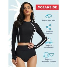 Купальник OCEANSIDE Sport+, размер 2XL, черный, белый