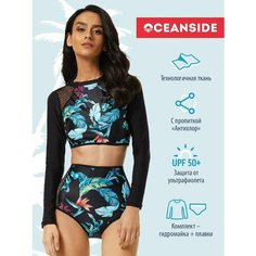 Купальник OCEANSIDE Sport+, размер XL, черный, красный, голубой