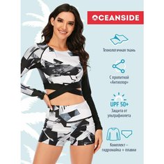 Купальник OCEANSIDE Sport+, размер L, белый, черный