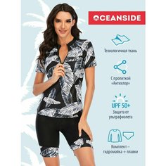 Купальник OCEANSIDE Sport+, размер XL, черный, белый