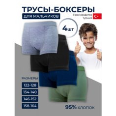 Трусы ALYA Underwear, 4 шт., размер 122-128, серый