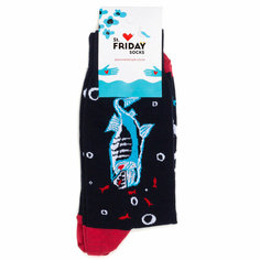 Носки St. Friday Левиафан, размер 34-37, голубой, красный, черный