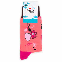 Носки St. Friday Брелки, размер 34-37, оранжевый, розовый, бордовый