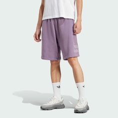 Шорты спортивные adidas Originals Adicolor Outline Trefoil, размер 2XL, фиолетовый
