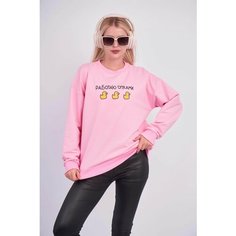 Свитшот H&T Collection, размер 42-48, , розовый