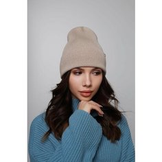 Шапка бини Lukky, размер 55-60, бежевый меланж