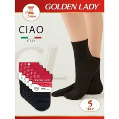 Носки Golden Lady Ciao, комплект, 5 пар, размер 35-38, nero