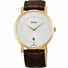 Наручные часы ORIENT, коричневый/золотой/белый
