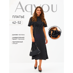 Платье AQYOU, размер 50, черный