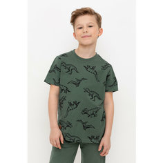 Футболка crockid КР 302547/лесной мох,динолэнд к496, размер 68/134, зеленый