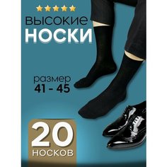 Носки SB Классические, комплект, 10 пар, размер 41-45, черный