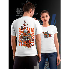 Футболка Just4you, размер 2XL, серый, красный, коричневый, белый