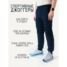 Брюки джоггеры , размер 56, черный B