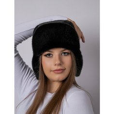 Шапка ушанка , размер 58-59-60, черный Нет бренда