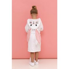 Халат Fluffy Bunny, размер 98-104, белый