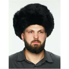 Шапка ушанка Меховые Кружева, размер 58-59, черный