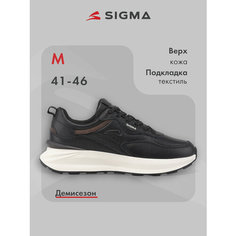 Кроссовки SIGMA, полнота 6 (RU)/ на среднюю стопу, размер 46, черный/белый