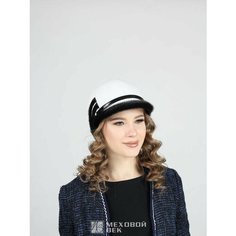 Шапка Меховой век, размер 57-58, белая
