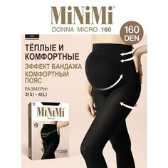 Колготки MiNiMi Donna Micro, 160 den, размер 4, nero
