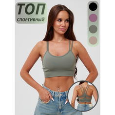 Топ Kota, 1 шт., размер S/M, хаки