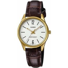 Наручные часы CASIO, золотой, белый, коричневый