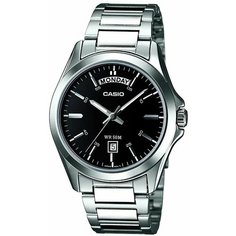 Наручные часы CASIO, черный, серебряный