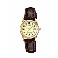 Наручные часы CASIO, золотой, коричневый