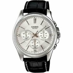 Наручные часы CASIO, серебряный, черный, белый