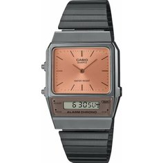 Наручные часы CASIO, серый, оранжевый