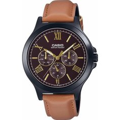 Наручные часы CASIO, коричневый, бордовый, черный