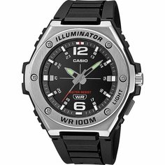 Наручные часы CASIO, черный, серебряный