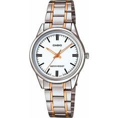 Наручные часы CASIO, золотой, белый, серебряный