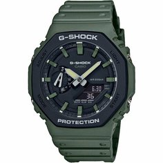 Наручные часы CASIO, черный, зеленый