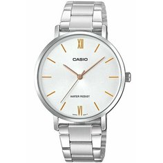 Наручные часы CASIO, белый, серебряный