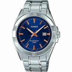 Наручные часы CASIO, золотой, серебряный, синий
