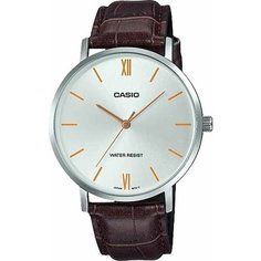 Наручные часы CASIO, золотой, серебряный, коричневый